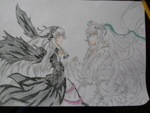 Rating: Safe Score: 0 Tags: 2girls black_dress black_wings bow dress elbow_gloves eye_contact flower from_side gloves hairband image kirakishou letterboxed long_hair looking_at_another multiple_girls pair pink_hair profile red_eyes rose suigintou very_long_hair white_dress wings User: admin