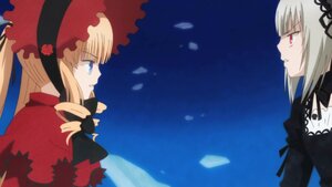 Rating: Safe Score: 0 Tags: 2girls blonde_hair blue_eyes bonnet bow dress drill_hair flower frills hairband image lolita_hairband long_hair long_sleeves looking_at_another multiple_girls pair petals profile red_eyes rose shinku silver_hair suigintou twintails User: admin