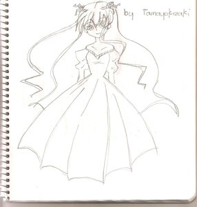 Rating: Safe Score: 0 Tags: 1girl barasuishou bare_shoulders dress image long_dress long_hair looking_at_viewer monochrome solo twintails User: admin