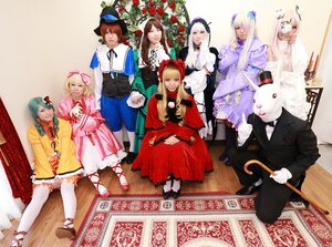 Rating: Safe Score: 0 Tags: 6+girls blonde_hair brown_hair closed_eyes dress green_hair hair_ornament hat hina_ichigo kanaria long_hair multiple_cosplay multiple_girls pantyhose short_hair souseiseki suigintou tagme User: admin