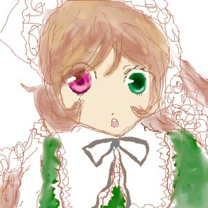 Rating: Safe Score: 0 Tags: 1girl bangs frills green_eyes image oekaki ribbon solo suiseiseki User: admin