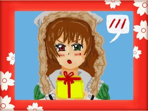 Rating: Safe Score: 0 Tags: 1girl :o blush brown_hair dress gift green_eyes hat head_scarf heterochromia image long_hair long_sleeves looking_at_viewer open_mouth red_border red_eyes solo suiseiseki upper_body User: admin