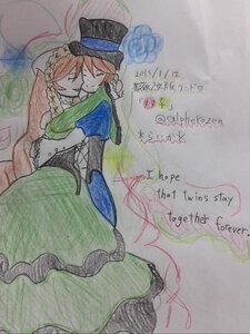 Rating: Safe Score: 0 Tags: 2girls anna_(frozen) braid closed_eyes dress english_text flower hat hug image long_hair multiple_girls pair siblings sisters souseiseki suiseiseki twins User: admin