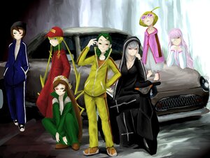 Rating: Safe Score: 0 Tags: 6+girls auto_tagged blonde_hair blue_eyes brown_hair green_eyes hair_ornament hat hood image long_hair multiple multiple_girls sitting smile tagme User: admin