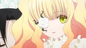 Rating: Safe Score: 0 Tags: 1girl bangs blonde_hair eyepatch flower frills image kirakishou long_hair portrait rose solo white_flower white_rose yellow_eyes User: admin