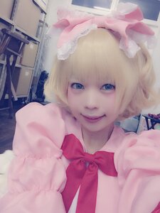 Rating: Safe Score: 0 Tags: 1girl alice_margatroid bangs blonde_hair blue_eyes bow bowtie hat hinaichigo lips looking_at_viewer photo ribbon short_hair smile solo upper_body User: admin