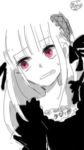 Rating: Safe Score: 0 Tags: 1girl bangs black_dress blush bow dress eyebrows_visible_through_hair gothic_lolita hairband image lolita_fashion long_hair looking_at_viewer nursery_rhyme_(fate/extra) simple_background solo striped striped_bow suigintou sweat twintails virtual_youtuber white_background User: admin