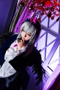 Rating: Safe Score: 0 Tags: 1girl crown dress frills lips long_hair long_sleeves silver_hair solo suigintou User: admin