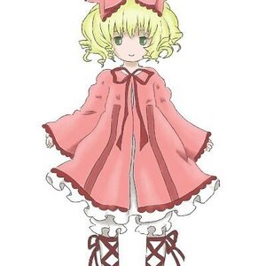 Rating: Safe Score: 0 Tags: 1girl blonde_hair blush bow dress green_eyes hina_ichigo hinaichigo image long_sleeves pink_bow ribbon short_hair sleeves_past_wrists solo striped white_legwear User: admin