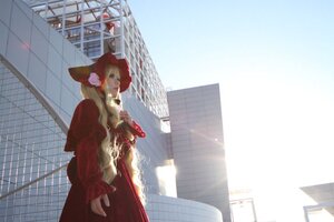 Rating: Safe Score: 0 Tags: 1girl animal_ears blonde_hair building chain-link_fence day fence flower hair_flower long_hair outdoors rooftop shinku solo standing User: admin
