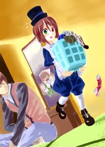 Rating: Safe Score: 0 Tags: 1girl brown_hair dress green_eyes hat heterochromia image long_sleeves pair red_eyes short_hair siblings souseiseki suiseiseki top_hat twins User: admin