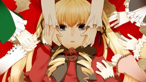 Rating: Safe Score: 0 Tags: 2girls blonde_hair blue_eyes dress drill_hair female_pov flower hands image long_hair multiple_girls red_flower red_rose ringlets rose shinku solo solo_focus tears twin_drills User: admin