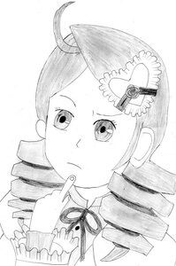 Rating: Safe Score: 0 Tags: 1girl ahoge blush drill_hair greyscale hat image kanaria long_sleeves monochrome ribbon simple_background solo traditional_media twin_drills User: admin