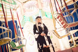 Rating: Safe Score: 0 Tags: 1girl black_dress black_legwear blurry blurry_foreground depth_of_field dress flower hat lolita_fashion long_hair long_sleeves solo standing suigintou very_long_hair User: admin