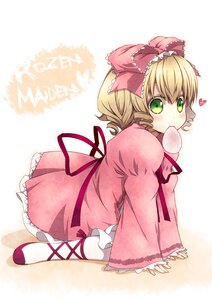 Rating: Safe Score: 0 Tags: 1girl all_fours blonde_hair blush bow commentary_request cross-laced_footwear curly_hair dress drill_hair food green_eyes hair_bow heart hina_ichigo hinaichigo image kouji_(campus_life) long_sleeves looking_at_viewer mouth_hold pantyhose photoshop_(medium) pink_bow pink_dress ribbon rozen_maiden short_hair sitting solo white_legwear User: admin