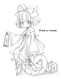 Rating: Safe Score: 0 Tags: 1girl bow detached_sleeves dress greyscale hair_bow hakurei_reimu hinaichigo image looking_at_viewer monochrome short_hair sketch smile solo User: admin