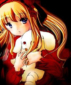 Rating: Safe Score: 0 Tags: 1girl bare_shoulders black_background blonde_hair blue_eyes blush bonnet dress holding image kunkun long_hair long_sleeves looking_at_viewer red_dress rozen_maiden ruku_(alicecreation) shinku sidelocks simple_background solo stuffed_animal stuffed_dog twintails upper_body very_long_hair User: admin