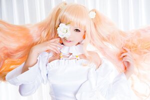 Rating: Safe Score: 0 Tags: 1girl bangs curtains dress flower hair_ornament kirakishou long_hair long_sleeves pink_hair rose solo striped striped_background upper_body vertical-striped_dress vertical_stripes very_long_hair white_flower User: admin