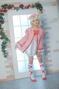 Rating: Safe Score: 0 Tags: 1girl blonde_hair building dress flower full_body hinaichigo indoors plant potted_plant ribbon shoes short_hair solo standing underwear window User: admin