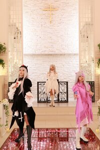Rating: Safe Score: 0 Tags: 2girls boots dress flower gun hat long_hair multiple_cosplay multiple_girls pink_dress tagme weapon User: admin