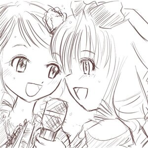 Rating: Safe Score: 0 Tags: 2girls blush greyscale hinaichigo image kanaria monochrome multiple_girls open_mouth pair sketch smile sweat User: admin