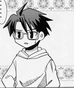 Rating: Safe Score: 0 Tags: ... 1boy glasses greyscale hood human monochrome sakurada_jun solo spiked_hair spoken_ellipsis sweatdrop upper_body User: admin