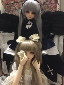 Rating: Safe Score: 0 Tags: 2girls bangs blonde_hair blunt_bangs cross doll dress flower frills jewelry lace long_hair looking_at_viewer multiple_dolls multiple_girls rose sitting tagme white_dress white_hair User: admin
