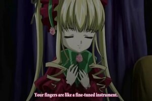 Rating: Safe Score: 0 Tags: 1girl blonde_hair bonnet bow closed_eyes cup curtains dress flower image long_hair long_sleeves pink_rose rose shinku solo teacup User: admin