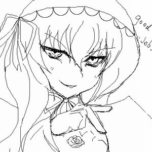 Rating: Safe Score: 0 Tags: 1girl blush bow flower greyscale image looking_at_viewer monochrome rose smile solo suigintou sweat User: admin