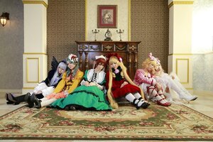 Rating: Safe Score: 0 Tags: 4girls bird blonde_hair blue_hair brown_hair bug butterfly closed_eyes dress insect long_hair multiple_cosplay multiple_girls painting_(object) short_hair sitting tagme User: admin
