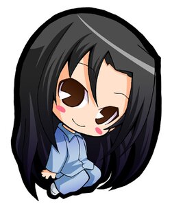 Rating: Safe Score: 0 Tags: 1girl black_hair blue_shirt blush blush_stickers brown_eyes chibi full_body human image kakizaki_megu long_hair long_sleeves looking_at_viewer lowres pac-man_eyes pajamas rozen_maiden skirt smile solo standing striped suntail very_long_hair white_background User: admin