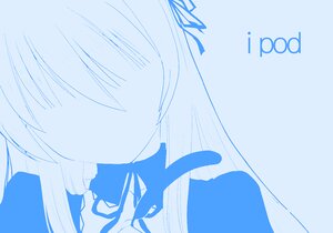 Rating: Safe Score: 0 Tags: 1girl blue_background blue_theme close-up doujinshi doujinshi_#118 hair_ribbon image monochrome multiple ribbon simple_background solo User: admin