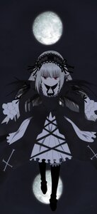 Rating: Safe Score: 0 Tags: 1girl black_wings dress flower frills full_moon gothic_lolita hairband image lolita_fashion lolita_hairband long_hair long_sleeves looking_at_viewer moon night red_eyes red_moon ribbon rose solo suigintou wings User: admin
