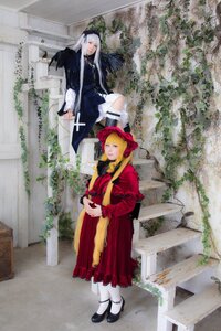 Rating: Safe Score: 0 Tags: 2girls blonde_hair blue_eyes dress long_hair long_sleeves mary_janes multiple_cosplay multiple_girls red_dress shinku shoes standing tagme User: admin