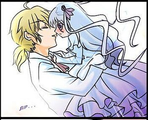 Rating: Safe Score: 0 Tags: barasuishou black_border blonde_hair blue_hair blush border dress enju formal hair_ribbon image letterboxed long_hair long_sleeves multiple_girls purple_eyes ribbon solo yuri User: admin
