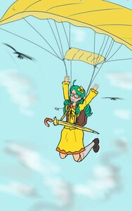 Rating: Safe Score: 0 Tags: 1girl ahoge bug dress flying holding_umbrella hood image insect jumping kanaria long_hair long_sleeves open_mouth raincoat rubber_boots solo umbrella yellow_dress User: admin