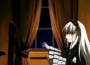 Rating: Safe Score: 0 Tags: 1girl bangs black_dress black_ribbon chair closed_mouth curtains dress hair_ribbon hairband image indoors long_hair long_sleeves profile ribbon silver_hair solo suigintou table window User: admin