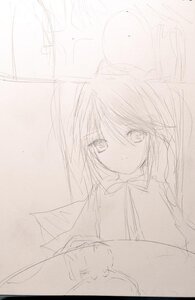 Rating: Safe Score: 0 Tags: 1girl image monochrome simple_background sketch solo souseiseki User: admin