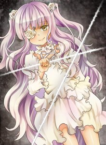 Rating: Safe Score: 0 Tags: 1girl dress eyepatch flower hair_flower hair_ornament image kirakishou long_hair pink_hair rose see-through smile solo thorns two_side_up very_long_hair white_dress white_flower white_rose yellow_eyes User: admin
