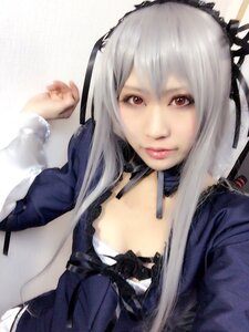 Rating: Safe Score: 0 Tags: 1girl choker cleavage closed_mouth dress frills gothic_lolita lips lolita_fashion long_hair long_sleeves looking_at_viewer red_eyes ribbon silver_hair smile solo suigintou upper_body User: admin