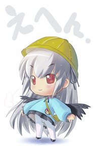 Rating: Safe Score: 0 Tags: 1girl bag bird_tail blush chibi feathered_wings full_body hat image kindergarten_uniform long_hair red_eyes school_hat skirt smile solo standing suigintou very_long_hair white_legwear wings yellow_headwear User: admin