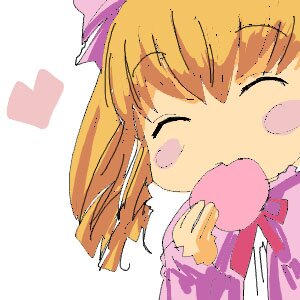 Rating: Safe Score: 0 Tags: 1girl :d ^_^ auto_tagged blonde_hair bow closed_eyes food heart hinaichigo image open_mouth simple_background smile solo white_background User: admin