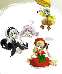 Rating: Safe Score: 0 Tags: 4girls blonde_hair blue_eyes bonnet bow dress drill_hair flower frills green_hair hairband hat image kanaria long_hair long_sleeves looking_at_viewer multiple multiple_girls pink_hair red_dress ribbon shinku sitting suigintou suiseiseki tagme twintails very_long_hair wings User: admin