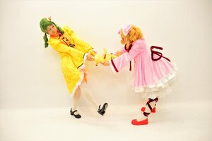 Rating: Safe Score: 0 Tags: 2girls blonde_hair braid closed_eyes dress high_heels japanese_clothes kimono long_hair multiple_cosplay multiple_girls shoes striped tagme twin_braids vertical_stripes wide_sleeves User: admin