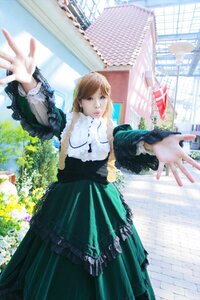Rating: Safe Score: 0 Tags: 1girl 3d blonde_hair blurry day dress flower frills outstretched_arm outstretched_arms outstretched_hand reaching reaching_out solo suiseiseki User: admin