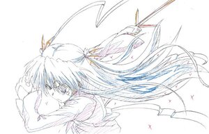 Rating: Safe Score: 0 Tags: 1girl auto_tagged barasuishou eyepatch hair_ribbon image long_hair long_sleeves monochrome ribbon simple_background solo upper_body weapon white_background white_ribbon User: admin