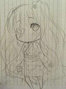 Rating: Safe Score: 0 Tags: 1girl bangs flower hair_ornament image kirakishou long_hair long_sleeves monochrome see-through sketch solo traditional_media User: admin