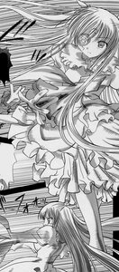 Rating: Safe Score: 0 Tags: 2girls dress floating_hair frills gloves greyscale image kaname_madoka kirakishou long_hair monochrome multiple_girls solo two_side_up ultimate_madoka very_long_hair User: admin