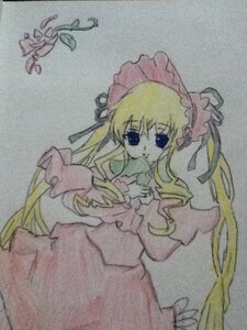 Rating: Safe Score: 0 Tags: 1girl blonde_hair blue_eyes bonnet bow bowtie dress frills grey_background image long_hair long_sleeves looking_at_viewer red_dress shinku simple_background solo twintails very_long_hair User: admin