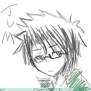 Rating: Safe Score: 0 Tags: 1boy closed_mouth glasses human monochrome sakurada_jun semi-rimless_eyewear solo spiked_hair striped User: admin